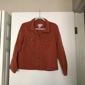 Coldwater Creek Jacket S Trucker Soft Tencel rust orange Spring Fall small